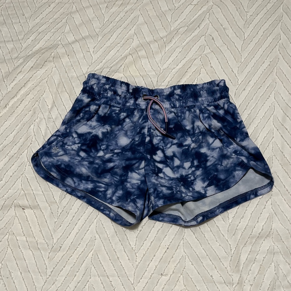 Athleta girl blue athletic shorts, size large, good quality